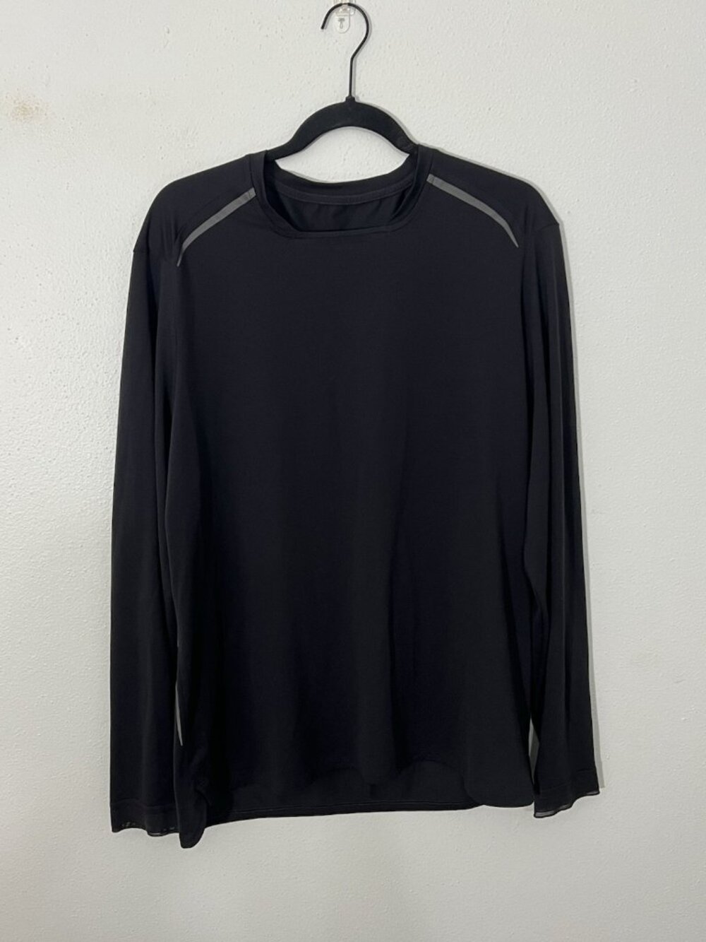 Lululemon Men’s Fast And Free Black Reflective Long Sleeve Shirt Size XL